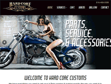 Tablet Screenshot of hardcorecustoms.com